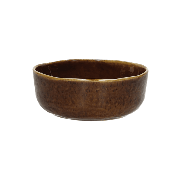 pomax SPIRO - soepkom - steengoed - DIA 16 x H 6 cm - bruin