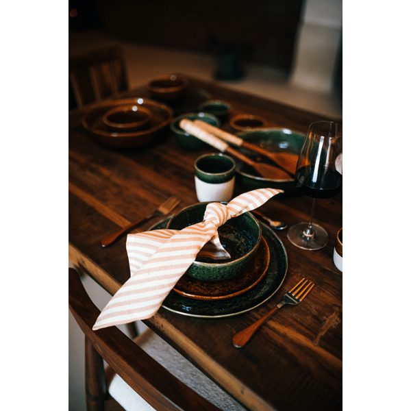 Pomax SPIRO - Soepkom - Steengoed - DIA 16 X H 6 Cm - Donkergroen