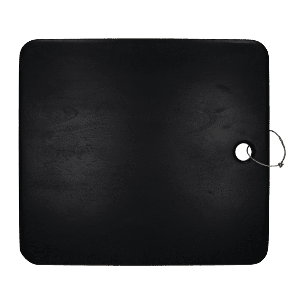 Pomax STANFORD - Serveerplank - Mango Hout / Jute - L 55 X W 50 X H 2 5 Cm - Zwart