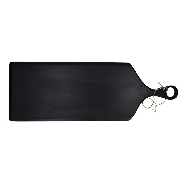 Pomax STANFORD - Serveerplank - Mango Hout / Jute - L 70 X W 25 X H 1 Cm - Zwart