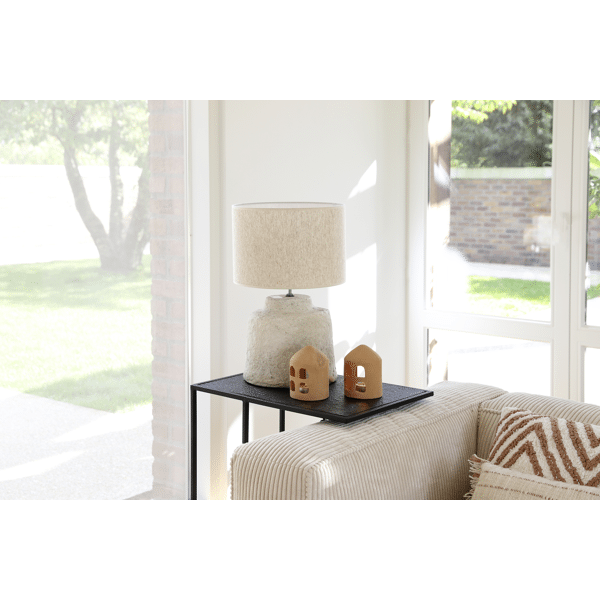 Pomax STRAVO - Bijzettafel - Metaal / Aluminium - L 50 X W 35 X H 75 Cm - Zwart