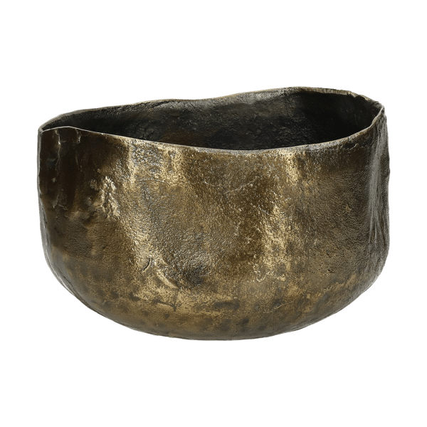 pomax TAMIL - bloempot - aluminium - L 24 x W 23 x H 15 cm - brass