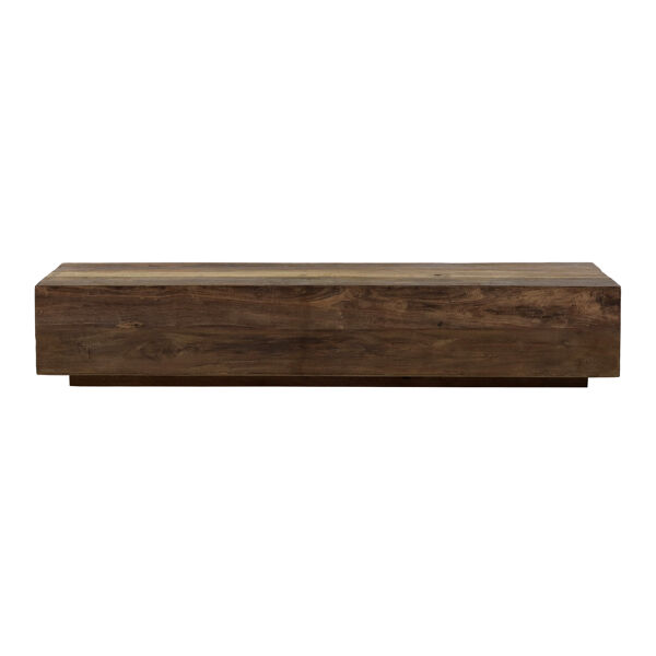 Pomax TEMBA - Salontafel - Teruggewonnen Hout - L 160 X 35 X H 30 5 Cm - Bruin