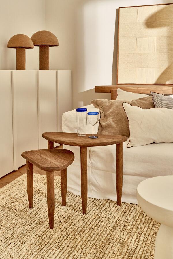 Pomax TIERRA - Tafellamp - Papierpulp - DIA 29 X H 38 Cm - Koffie