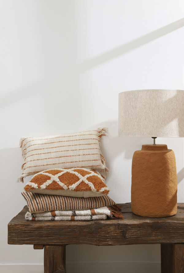 Pomax TIKAO - Plaid - Katoen / Viscose - L 150 X W 125 Cm - Mix Van Kleuren