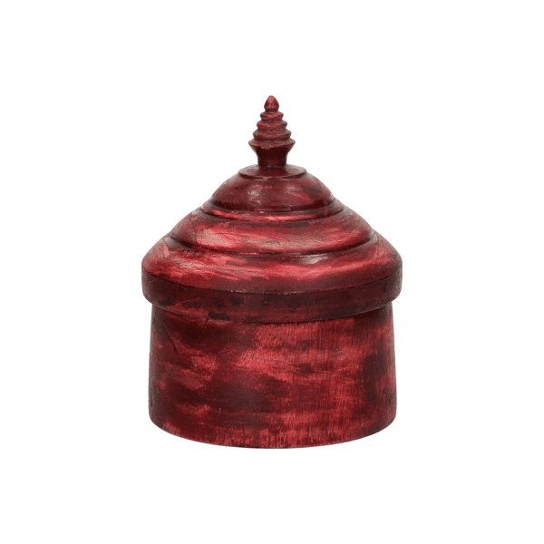 pomax TIKKA - doos - hout - DIA 14 x H 18 5 cm - veelkleurig