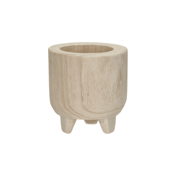 pomax TOMENTOSA - bloempot - paulownia hout - DIA 13 x H 14 cm - naturel pomax TOMENTOSA - bloempot - paulownia hout - DIA 13 x H 14 cm - naturel