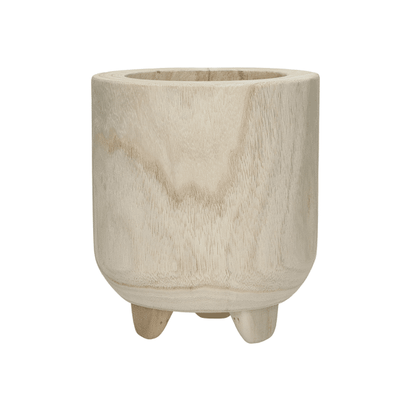 pomax TOMENTOSA - bloempot - paulownia hout - DIA 17 x H 19 cm - naturel pomax TOMENTOSA - bloempot - paulownia hout - DIA 17 x H 19 cm - naturel