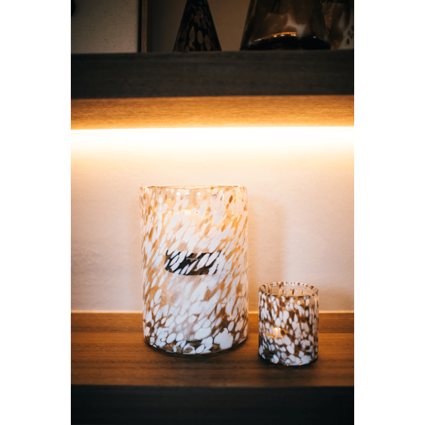 Pomax TREVISO - Windlicht - Glas - DIA 18 X H 25 5 Cm - Wit