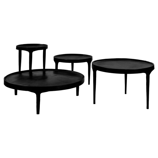 Pomax TRIP - Salontafel - Aluminium - DIA 80 X H 25 Cm - Zwart