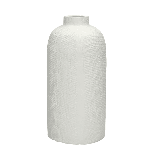 pomax TRULLI - vaas - aluminium - DIA 14 5 x H 30 cm - gebroken wit