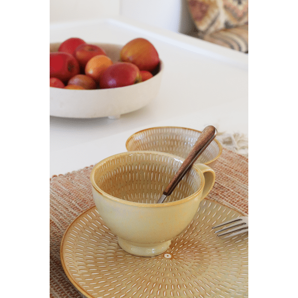 Pomax UNIK - Mok - Porselein - L 15 8 X W 11 8 X H 7 6 Cm - Beige