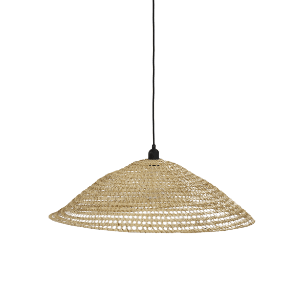 pomax UZES - hanglamp - rotan / metaal - DIA 70 x H 20 cm - naturel