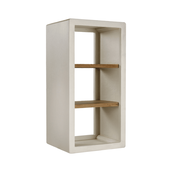 pomax VERONA - rek 2 schappen - kalkpleister / acacia hout - L 45 x W 40 x H 90 cm - gebroken wit