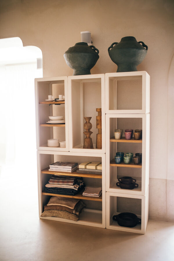 Pomax VERONA - Rek - Kalkpleister - L 135 X W 40 X H 45 Cm - Gebroken Wit