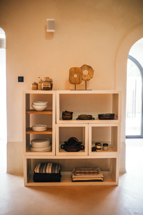 Pomax VERONA - Rek - Kalkpleister - L 45 X W 40 X H 45 Cm - Gebroken Wit