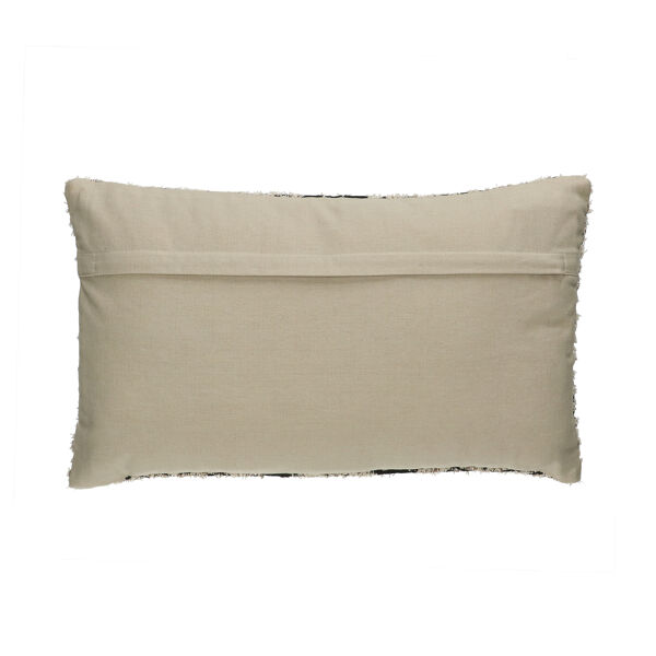 Pomax VERSO - Kussen - Katoen / Viscose - L 50 X W 30 Cm - Zwart/wit