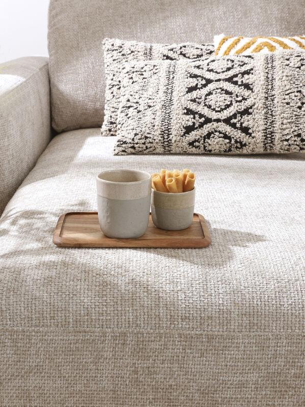 Pomax VERSO - Kussen - Katoen / Viscose - L 50 X W 30 Cm - Zwart/wit