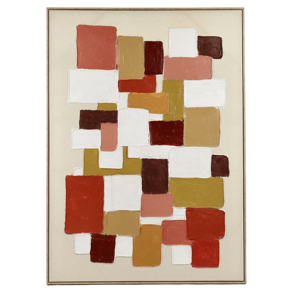 pomax VICENZA - muur deco - linnen / dennenhout - L 100 x W 4 x H 140 cm - veelkleurig