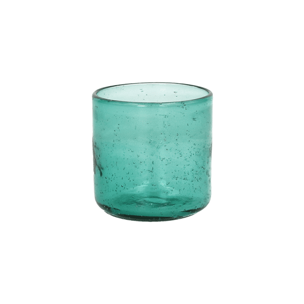 pomax VICO - waterglas - glas - DIA 8 x H 8 2 cm - donker aqua