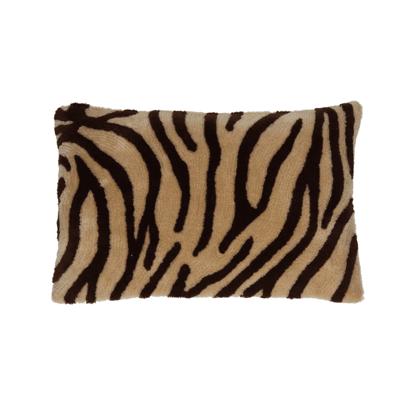 pomax WILDLIFE - kussen - katoen / linnen - L 50 x W 30 cm - donkerbruin