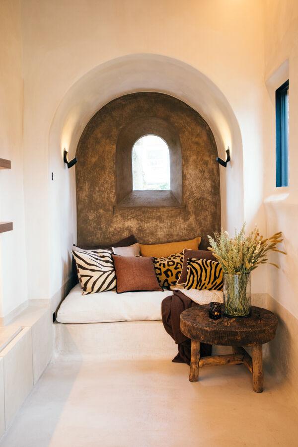 Pomax WILDLIFE - Kussen - Katoen / Linnen - L 50 X W 50 Cm - Donkerbruin