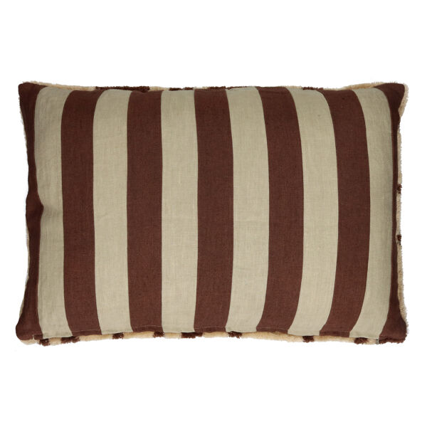 Pomax WILDLIFE - Kussen - Katoen / Linnen - L 60 X W 40 Cm - Chocolade