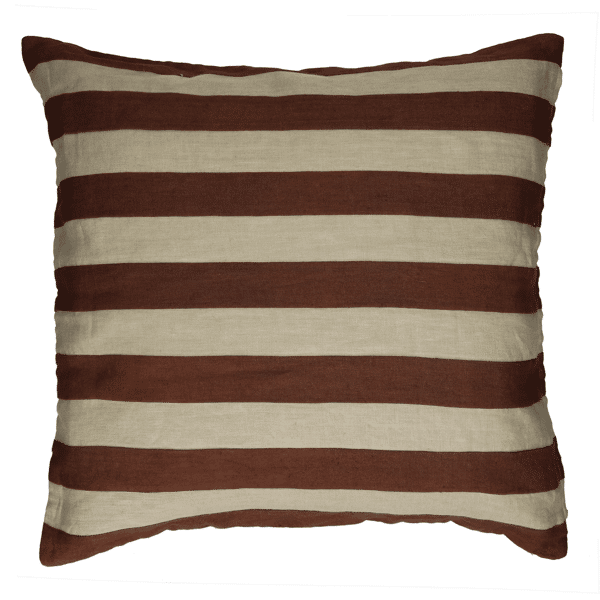 pomax WILDLIFE - kussen - linnen / velvet - L 60 x W 60 cm - chocolade