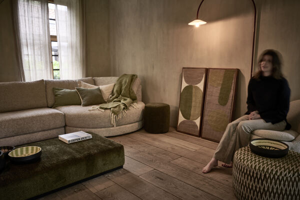 Pomax WOOLY - Muur Deco - Mango Hout / Wol - L 107 X W 46 X H 6 5 Cm - Mix Van Kleuren