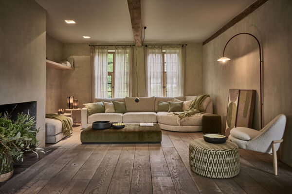 Pomax WOOLY - Muur Deco - Mango Hout / Wol - L 107 X W 6 5 X H 46 Cm - Mix Van Kleuren