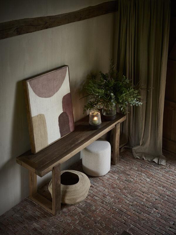 Pomax WOOLY - Muur Deco - Mango Hout / Wol - L 107 X W 76 X H 6 5 Cm - Mix Van Kleuren