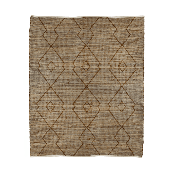 pomax YUCATAN - tapijt - gerecycleerd leder / jute - L 240 x W 180 cm - naturel