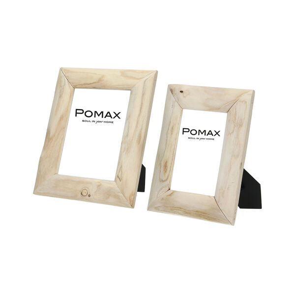 Pomax YUTAN - Fotolijst - Paulownia Hout / Glas - L 18 X W 3 X H 23 Cm - Naturel