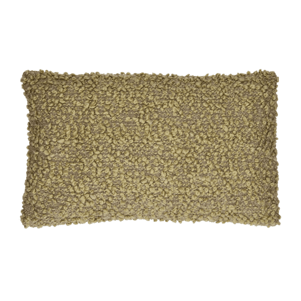 pomax ZAZOU - kussen - bouclé / wol - L 50 x W 30 cm - licht groen