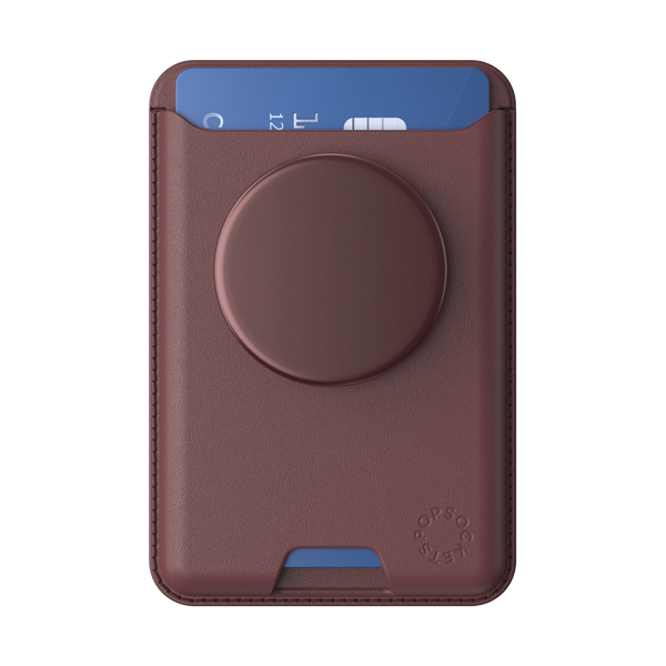 Popsockets Aluminum Oxblood Softgoods MagSafe PopWallet+
