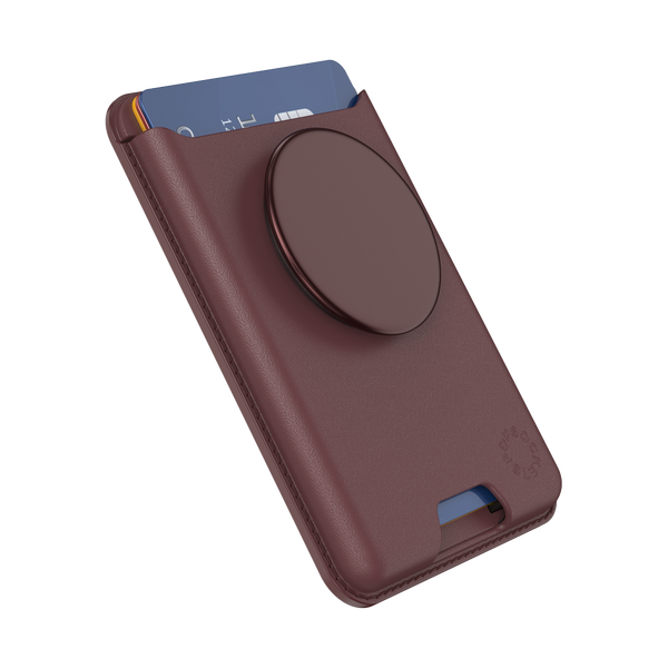Popsockets Aluminum Oxblood Softgoods MagSafe PopWallet+