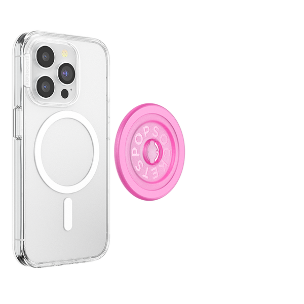 Popsockets Baby Pink Translucent MagSafe Round Base