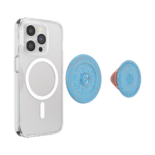 Popsockets Crackle Denali Printed Orange Zest MagSafe PopGrip