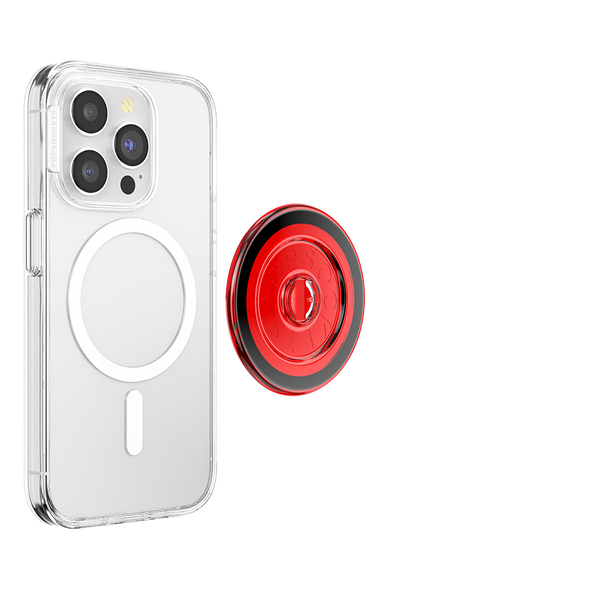 Popsockets Danger Red Translucent MagSafe Round Base