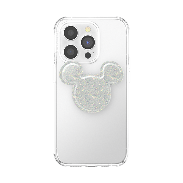 Popsockets Earridescent White Glitter Mickey Mouse Adhesive PopGrip