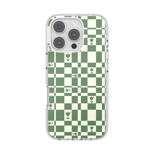 popsockets Garden Check Green iPhone 16 Pro MagSafe Case
