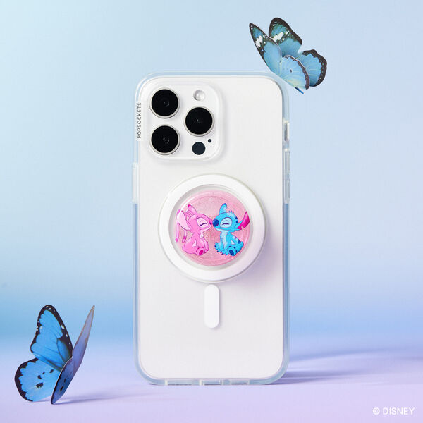 Popsockets Glitter Angel & Stitch Forever Adhesive PopGrip