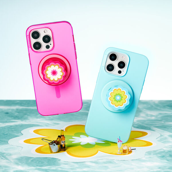 Popsockets Molded Flower Kaleidoscope Blue MagSafe PopGrip