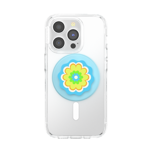 Popsockets Molded Flower Kaleidoscope Blue MagSafe PopGrip