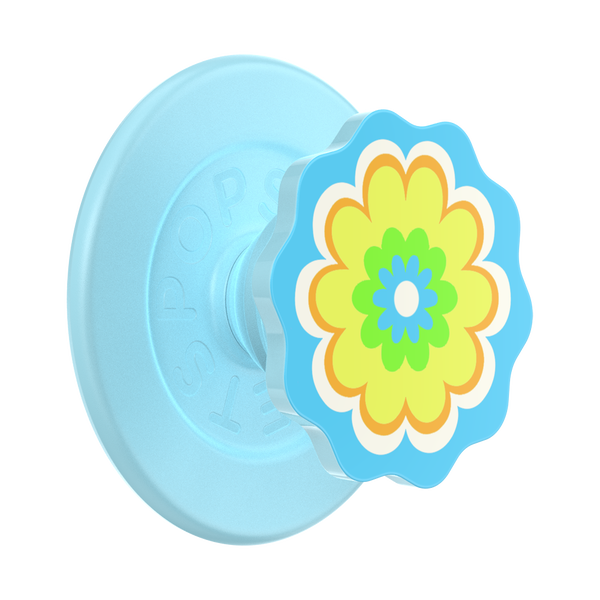 popsockets Molded Flower Kaleidoscope Blue MagSafe PopGrip