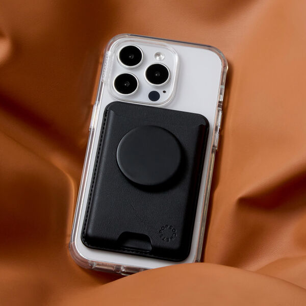 Popsockets Black Softgoods MagSafe PopWallet+