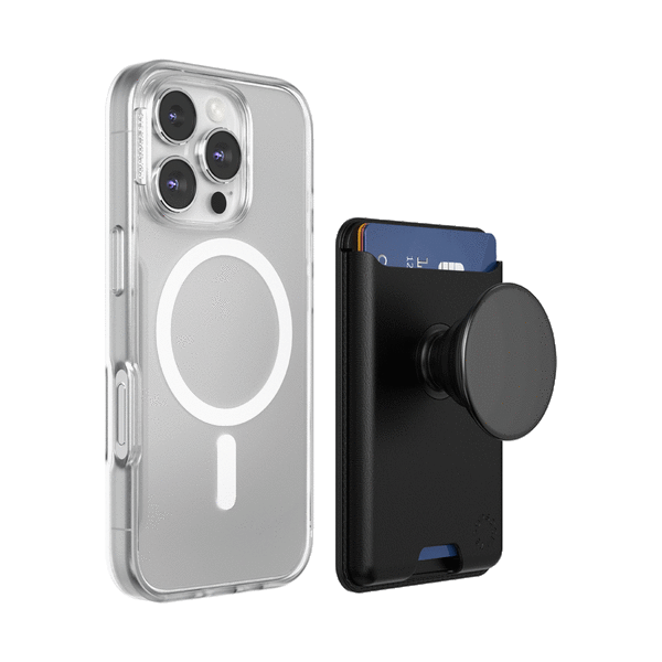 Popsockets Black Softgoods MagSafe PopWallet+