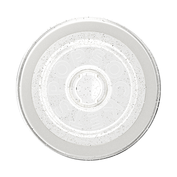 Popsockets Clear Glitter Silver MagSafe Round Base