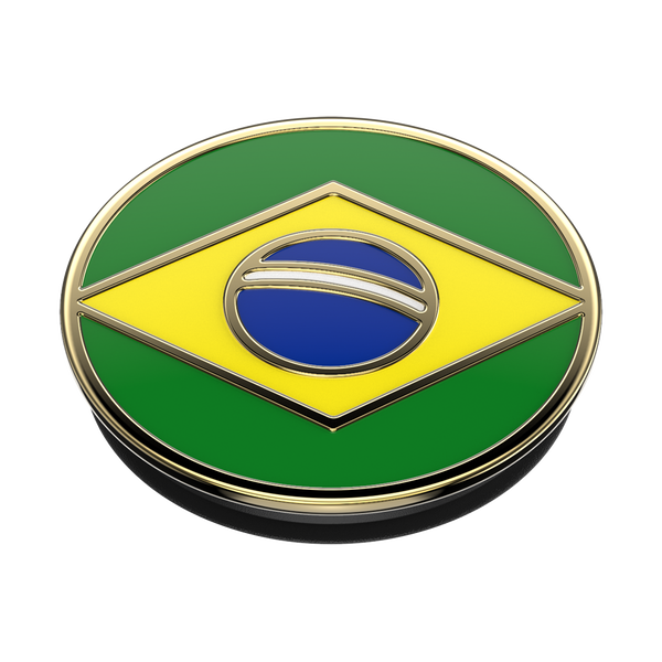 Popsockets Enamel Brazilian Flag Adhesive PopGrip