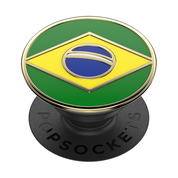 popsockets Enamel Brazilian Flag Adhesive PopGrip